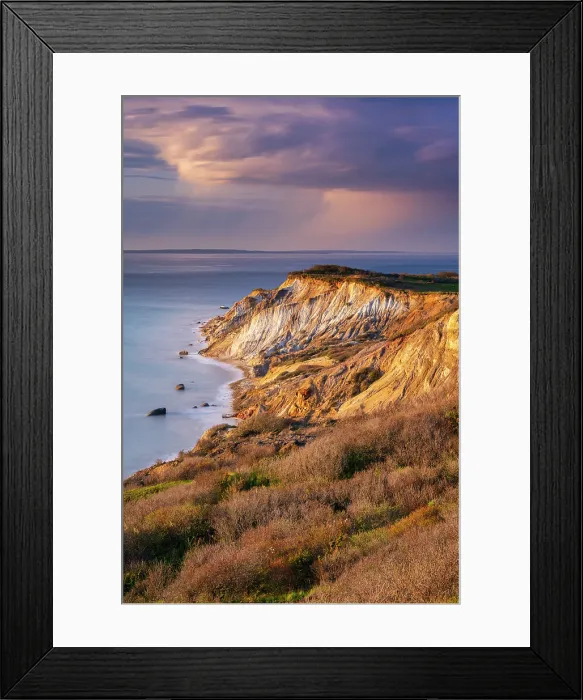 Framed Print : Sunset from Aquinnah Cliffs on Martha's Vineyard, Massachusetts, USA Framed Print : Sunset from Aquinnah Cliffs on Martha's Vineyard, Massachusetts, USA