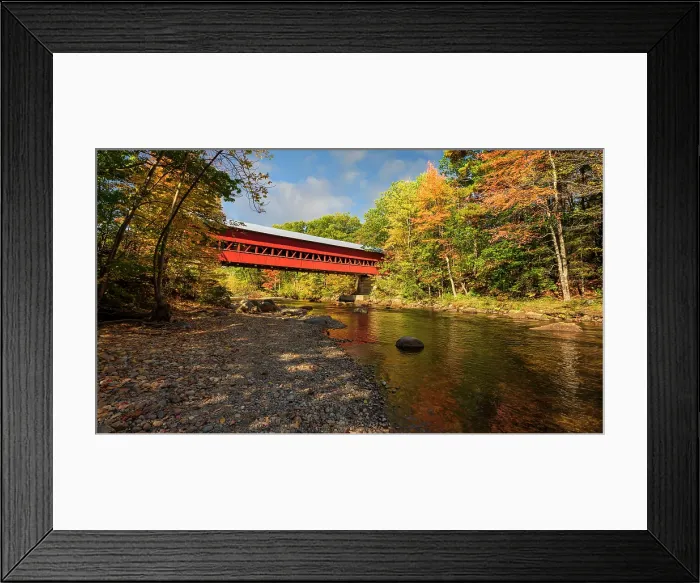 Framed Print : Swift River Covered Bridge in autumn, White Mountain National Forest, Conway, New Hampshire, USA Framed Print : Swift River Covered Bridge in autumn, White Mountain National Forest, Conway, New Hampshire, USA