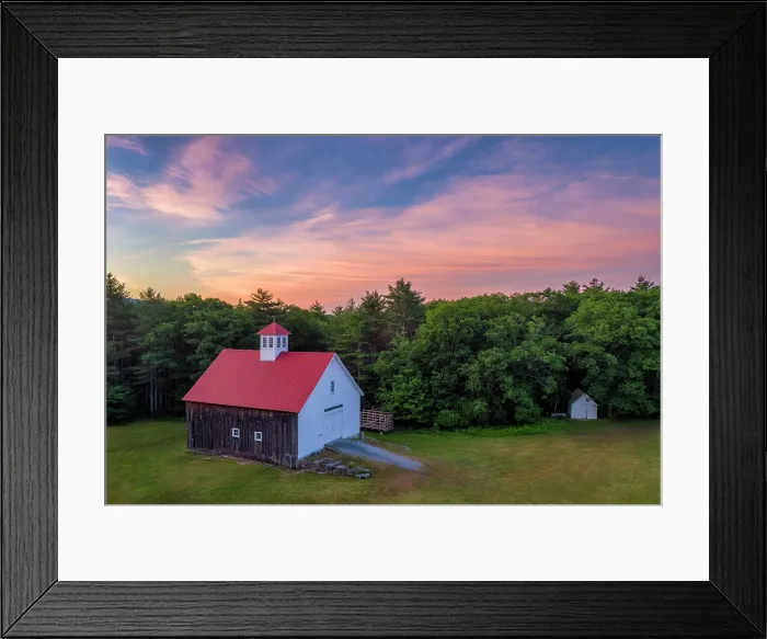 Framed Print : Barn at Muster Field Farm at sunrise, North Sutton, New Hampshire, USA Framed Print : Barn at Muster Field Farm at sunrise, North Sutton, New Hampshire, USA