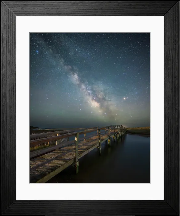 Framed Print : Milky Way over jetty, Cape Cod, Chatham, Massachusetts, USA Framed Print : Milky Way over jetty, Cape Cod, Chatham, Massachusetts, USA