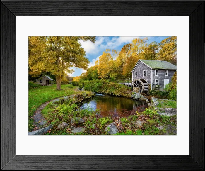 Framed Print : Aiutumn at Stony Brook Grist Mill on Cape Cod, Brewster, Massachusetts, USA Framed Print : Aiutumn at Stony Brook Grist Mill on Cape Cod, Brewster, Massachusetts, USA