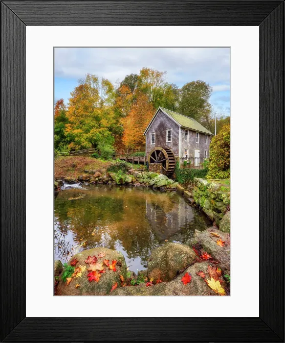 Framed Print : Stony Brook Gristmill in autumn, Cape Cod, Brewster, Massachusetts, USA Framed Print : Stony Brook Gristmill in autumn, Cape Cod, Brewster, Massachusetts, USA
