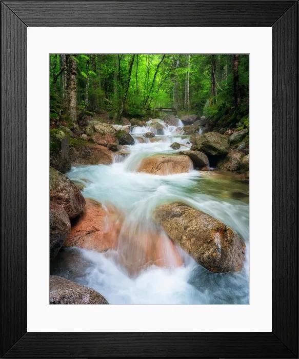 Framed Print : Cascade on Falling Waters Trail, White Mountain National Forest, Franconia Notch State Park, New Hampshire, USA Framed Print : Cascade on Falling Waters Trail, White Mountain National Forest, Franconia Notch State Park, New Hampshire, USA