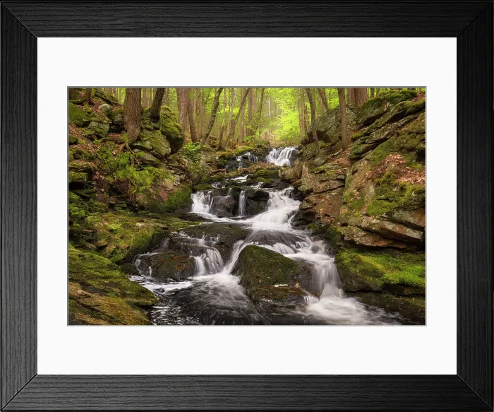 Framed Print : Senter Falls in spring, Lyndeborough, New Hampshire, USA