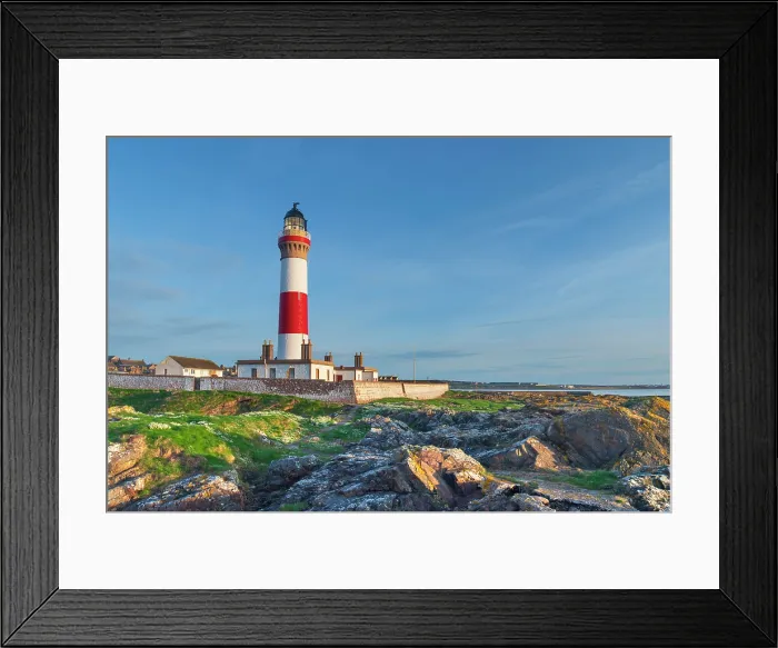 Framed Print : UK, Scotland, Aberdeenshire, Peterhead, Boddam, Buchan Ness Lighthouse
