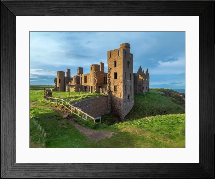 Framed Print : UK, Scotland, Aberdeenshire, Cruden Bay, Slains Castle