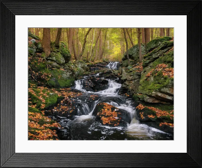 Framed Print : Senter Falls along Cold Brook in autumn, Lyndeborough, New Hampshire, USA Framed Print : Senter Falls along Cold Brook in autumn, Lyndeborough, New Hampshire, USA