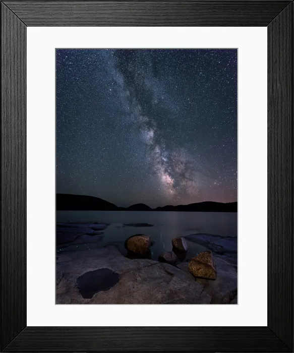 Framed Print : Milky Way over Eagle Lake, Acadia National Park, Maine, USA Framed Print : Milky Way over Eagle Lake, Acadia National Park, Maine, USA
