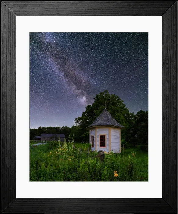 Framed Print : Milky Way over gazibo at Muster Field Farm, North Sutton, New Hampshire, USA Framed Print : Milky Way over gazibo at Muster Field Farm, North Sutton, New Hampshire, USA