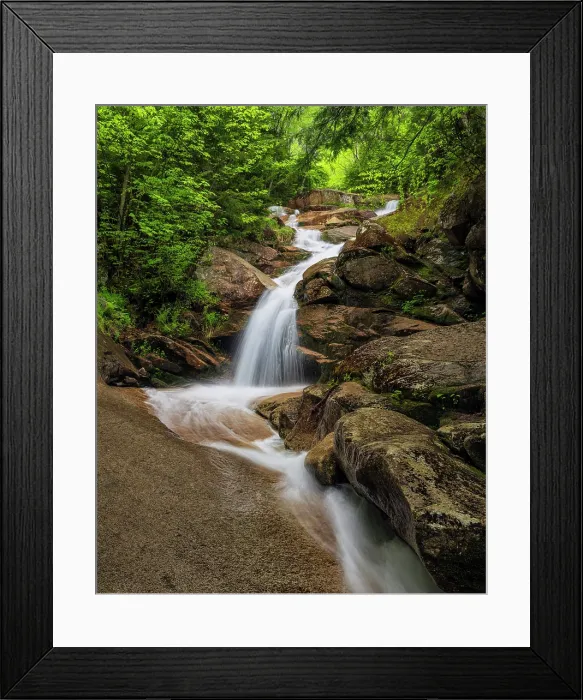 Framed Print : Swiftwater Falls in spring, Falling Waters Trail, Franconia Notch State Park, White Mountain National Forest, New Hampshire, USa Framed Print : Swiftwater Falls in spring, Falling Waters Trail, Franconia Notch State Park, White Mountain National Forest, New Hampshire, USa