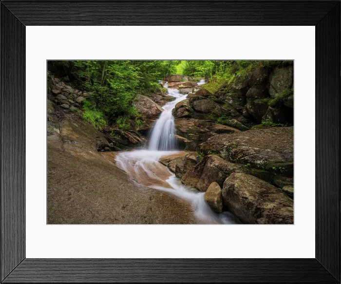 Framed Print : Swiftwater Falls in spring, Falling Waters Trail, Franconia Notch State Park, White Mountain National Forest, New Hampshire, USa Framed Print : Swiftwater Falls in spring, Falling Waters Trail, Franconia Notch State Park, White Mountain National Forest, New Hampshire, USa