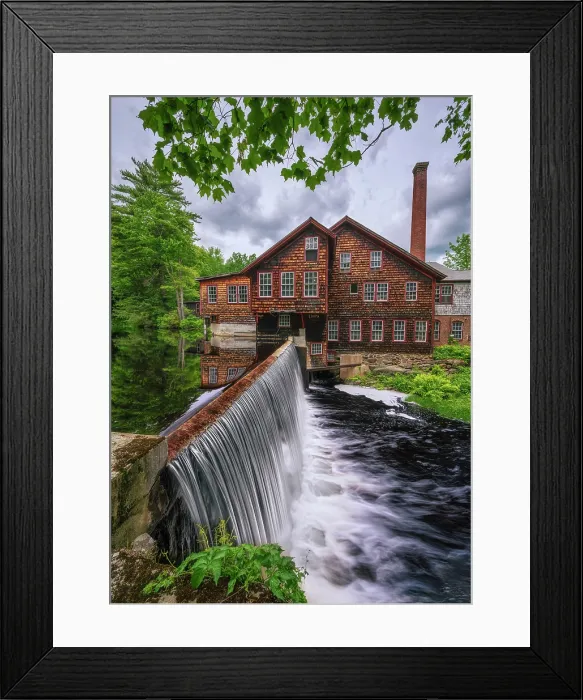 Framed Print : Waterfall at Frye's Measure Mill, Wilton, New Hampshire, USA Framed Print : Waterfall at Frye's Measure Mill, Wilton, New Hampshire, USA