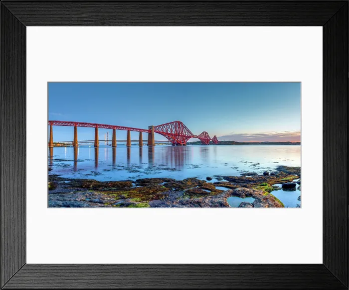Framed Print : UK, Scotland, Lothian, Near Edinburgh, Queensferry, Forth Bridge over the Firth of Forth, Forth Road Bridge and Queensferry Crossing beyond Framed Print : UK, Scotland, Lothian, Near Edinburgh, Queensferry, Forth Bridge over the Firth of Forth, Forth Road Bridge and Queensferry Crossing beyond