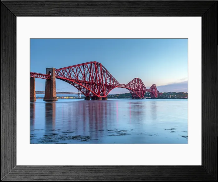 Framed Print : UK, Scotland, Lothian, Near Edinburgh, Queensferry, Forth Bridge over the Firth of Forth, Forth Road Bridge and Queensferry Crossing beyond Framed Print : UK, Scotland, Lothian, Near Edinburgh, Queensferry, Forth Bridge over the Firth of Forth, Forth Road Bridge and Queensferry Crossing beyond