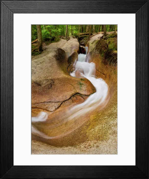 Framed Print : Cascade at The Basin, White Mountain National Forest, Franconia Notch State Park, New Hampshire, USA Framed Print : Cascade at The Basin, White Mountain National Forest, Franconia Notch State Park, New Hampshire, USA