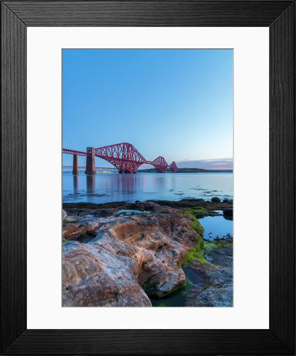 Framed Print : UK, Scotland, Lothian, Near Edinburgh, Queensferry, Forth Bridge over the Firth of Forth, Forth Road Bridge and Queensferry Crossing beyond Framed Print : UK, Scotland, Lothian, Near Edinburgh, Queensferry, Forth Bridge over the Firth of Forth, Forth Road Bridge and Queensferry Crossing beyond