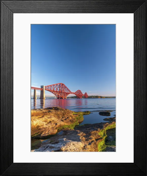 Framed Print : UK, Scotland, Lothian, Near Edinburgh, Queensferry, Forth Bridge over the Firth of Forth, Forth Road Bridge and Queensferry Crossing beyond Framed Print : UK, Scotland, Lothian, Near Edinburgh, Queensferry, Forth Bridge over the Firth of Forth, Forth Road Bridge and Queensferry Crossing beyond