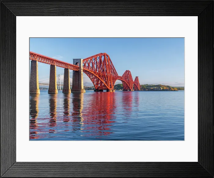 Framed Print : UK, Scotland, Lothian, Near Edinburgh, Queensferry, Forth Bridge over the Firth of Forth, Forth Road Bridge and Queensferry Crossing beyond Framed Print : UK, Scotland, Lothian, Near Edinburgh, Queensferry, Forth Bridge over the Firth of Forth, Forth Road Bridge and Queensferry Crossing beyond