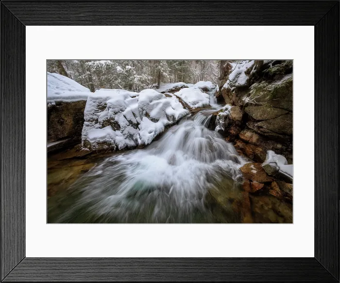 Framed Print : Waterfall at the Basin, Franconia Notch State Park, White Mountain National Forest, New Hampshire, USA Framed Print : Waterfall at the Basin, Franconia Notch State Park, White Mountain National Forest, New Hampshire, USA