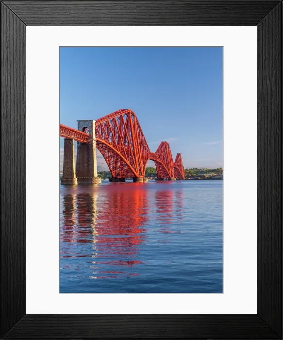 Framed Print : UK, Scotland, Lothian, Near Edinburgh, Queensferry, Forth Bridge over the Firth of Forth