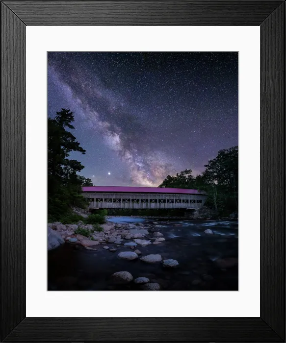 Framed Print : Milky Way over Albany Covered Bridge, White Mountain National Forest, Albany, New Hampshire, USA Framed Print : Milky Way over Albany Covered Bridge, White Mountain National Forest, Albany, New Hampshire, USA