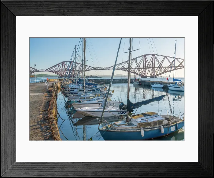 Framed Print : UK, Scotland, Lothian, Near Edinburgh, Queensferry, Forth Bridge over the Firth of Forth