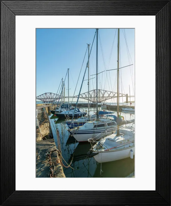 Framed Print : UK, Scotland, Lothian, Near Edinburgh, Queensferry, Forth Bridge over the Firth of Forth
