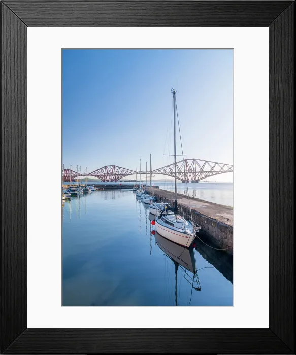 Framed Print : UK, Scotland, Lothian, Near Edinburgh, Queensferry, Forth Bridge over the Firth of Forth