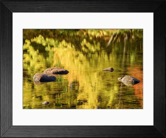 Framed Print : Autumn reflection in Saco River, White Mountain National Forest, Conway, New Hampshisre, USA Framed Print : Autumn reflection in Saco River, White Mountain National Forest, Conway, New Hampshisre, USA