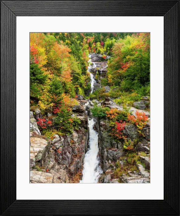 Framed Print : Silver cascade in autumn, White Mountain National Forest, Hart's Location, New Hampshire, USA Framed Print : Silver cascade in autumn, White Mountain National Forest, Hart's Location, New Hampshire, USA
