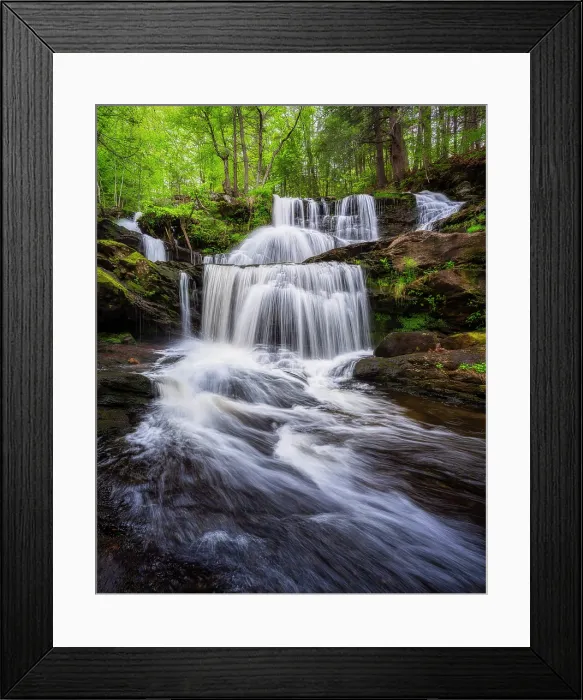 Framed Print : Spring at Garwin Falls, Wilton, New Hampshire, USA