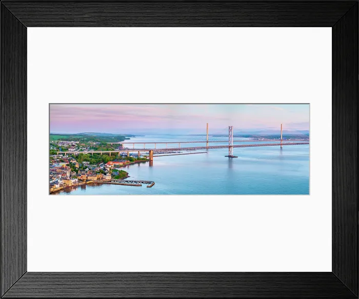 Framed Print : UK, Scotland, Lothian, Edinburgh, Queensferry, Forth Road Bridge and Queensferry Crossing Bridge over the Firth of Forth Framed Print : UK, Scotland, Lothian, Edinburgh, Queensferry, Forth Road Bridge and Queensferry Crossing Bridge over the Firth of Forth