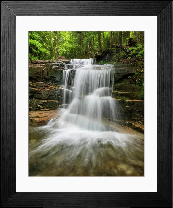 Framed Print : Stairs Falls in spring, Falling Waters Trail, Franconia Notch State Park, White Mountain National Forest, New Hampshire, USa Framed Print : Stairs Falls in spring, Falling Waters Trail, Franconia Notch State Park, White Mountain National Forest, New Hampshire, USa