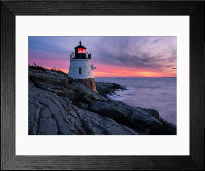 Framed Print : Sunset from Castle Hill Lighthouse, Newport, Rhode Island, USA Framed Print : Sunset from Castle Hill Lighthouse, Newport, Rhode Island, USA
