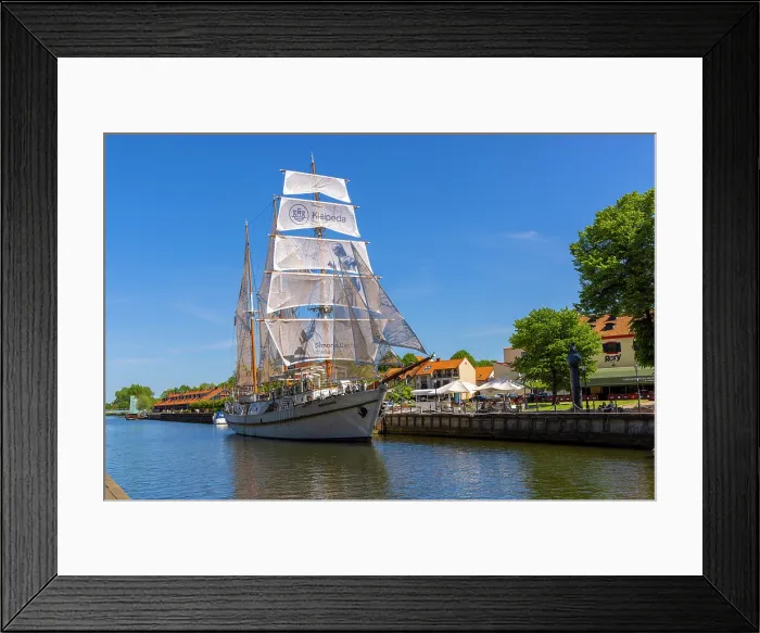 Framed Print : The Meridianas Sailing Ship on the Dane River, Klaipeda, Lithuania Framed Print : The Meridianas Sailing Ship on the Dane River, Klaipeda, Lithuania