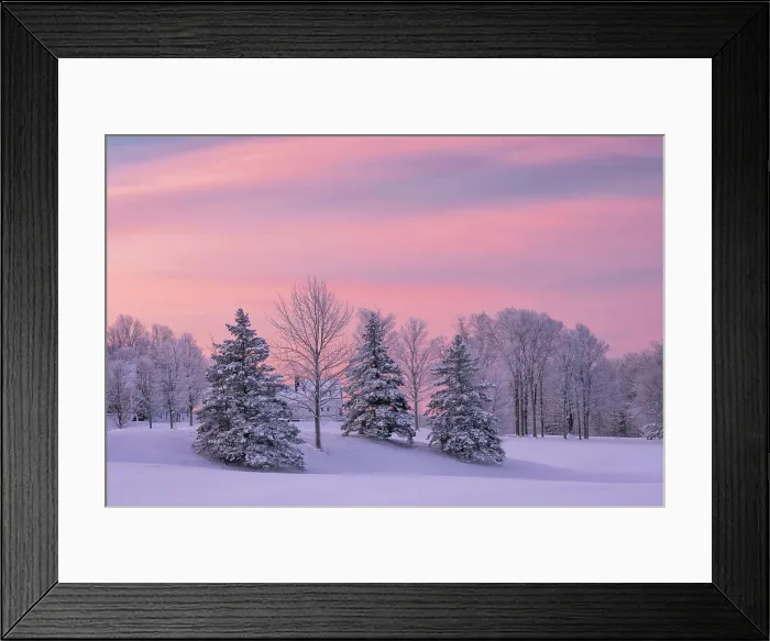 Framed Print : Sunrise over farmhouse and snow-covered trees, Green Mountains, Cabot, Vermont, USA Framed Print : Sunrise over farmhouse and snow-covered trees, Green Mountains, Cabot, Vermont, USA