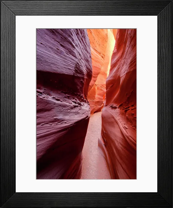 Framed Print : Slot canyon at Dry Fork Coyote Gulch in Grand Staircase-Escalante National Monument, Utah, USA Framed Print : Slot canyon at Dry Fork Coyote Gulch in Grand Staircase-Escalante National Monument, Utah, USA