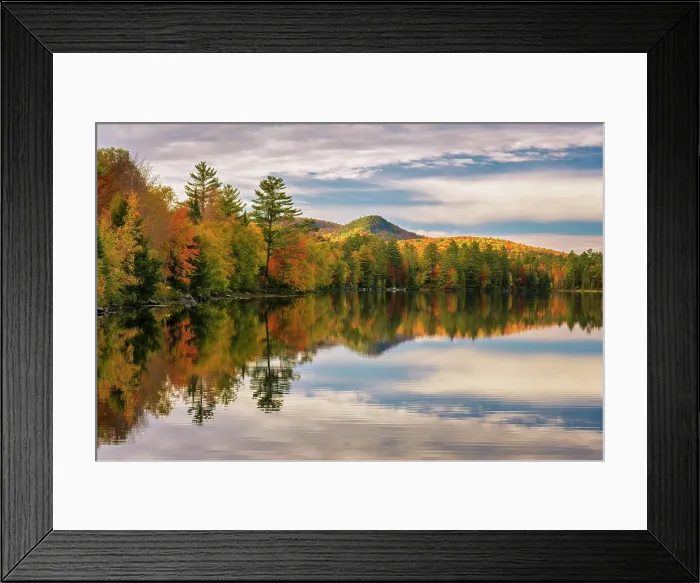 Framed Print : Sunset over Ricker Pond in autumn, Groton State Forest, Vermont, USA Framed Print : Sunset over Ricker Pond in autumn, Groton State Forest, Vermont, USA
