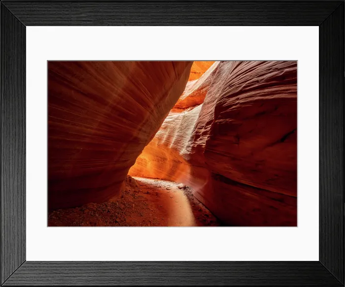 Framed Print : Light on Peek-a-Boo slot canyon in Kanab, Utah, USA Framed Print : Light on Peek-a-Boo slot canyon in Kanab, Utah, USA