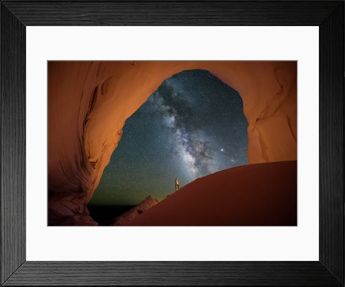 Framed Print : Milky Way through rock arch in Grand Staircase Escalante, Utah, USA Framed Print : Milky Way through rock arch in Grand Staircase Escalante, Utah, USA