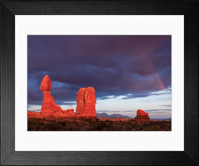 Framed Print : Rainbow over Balanced Rock in Arches National Park, Utah, USA Framed Print : Rainbow over Balanced Rock in Arches National Park, Utah, USA
