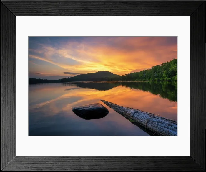 Framed Print : Sunset reflection on Kettle Pond, Groton State Forest, Vermont, USA Framed Print : Sunset reflection on Kettle Pond, Groton State Forest, Vermont, USA