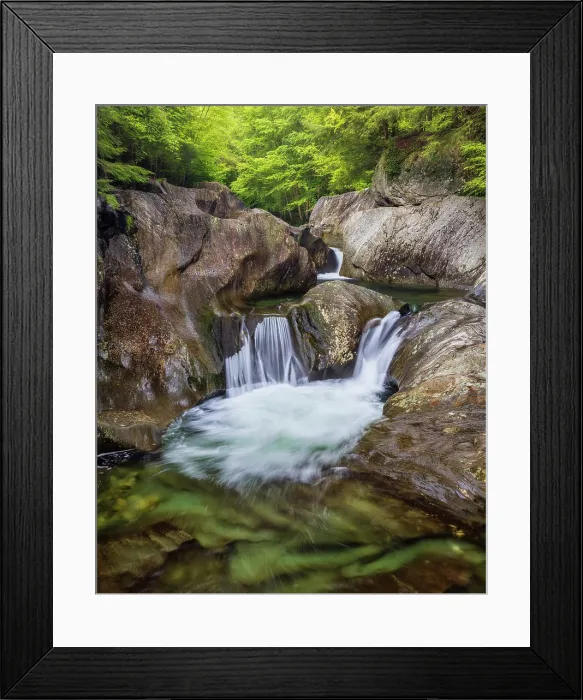 Framed Print : Summer at Warren Falls, Green Mountains, Warren, Vermont, USA Framed Print : Summer at Warren Falls, Green Mountains, Warren, Vermont, USA