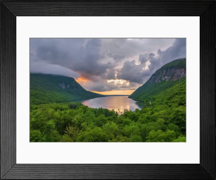 Framed Print : Moody sunset over Lake Willoughby, Northeast Kingdom, Westmore, Vermont, USA Framed Print : Moody sunset over Lake Willoughby, Northeast Kingdom, Westmore, Vermont, USA