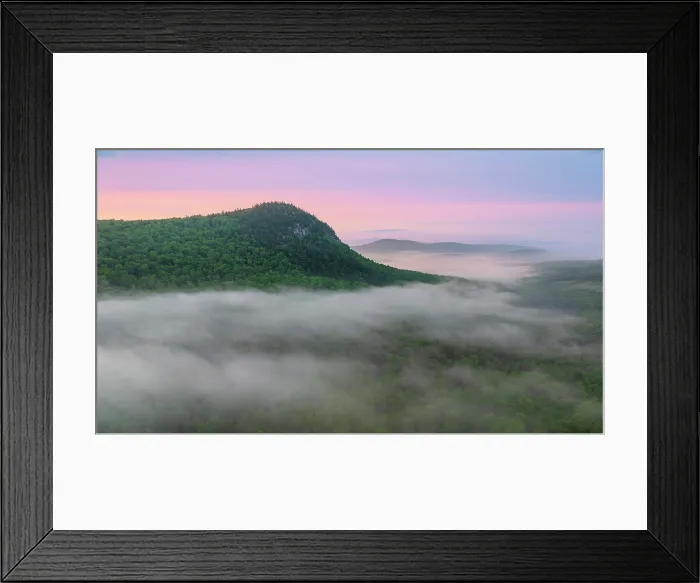 Framed Print : Owl's Head Mountain at sunrise with fog, Groton State Forest, Vermont, USA Framed Print : Owl's Head Mountain at sunrise with fog, Groton State Forest, Vermont, USA