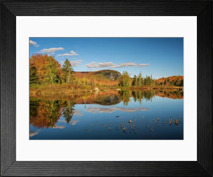Framed Print : Sunset reflection on Turtlehead Pond, Green Mountains, Marshfield, Vermont, USA Framed Print : Sunset reflection on Turtlehead Pond, Green Mountains, Marshfield, Vermont, USA
