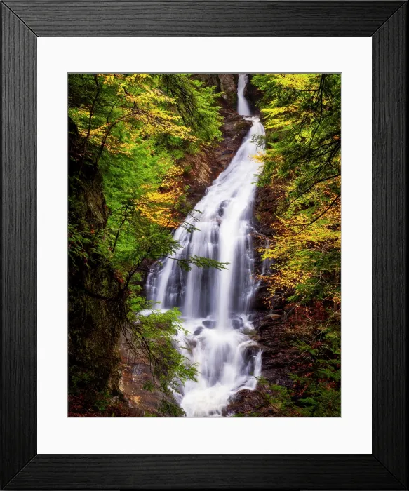 Framed Print : Autumn at Moss Glen Falls, Green Mountains, Stowe, Vermont, USA Framed Print : Autumn at Moss Glen Falls, Green Mountains, Stowe, Vermont, USA