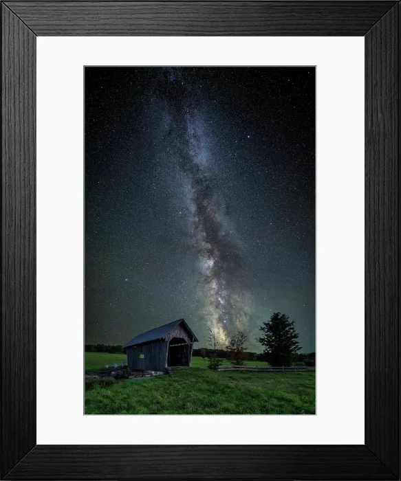 Framed Print : Milky Way over the A.M. Foster Bridge, Green Mountains, Vermont, USA Framed Print : Milky Way over the A.M. Foster Bridge, Green Mountains, Vermont, USA