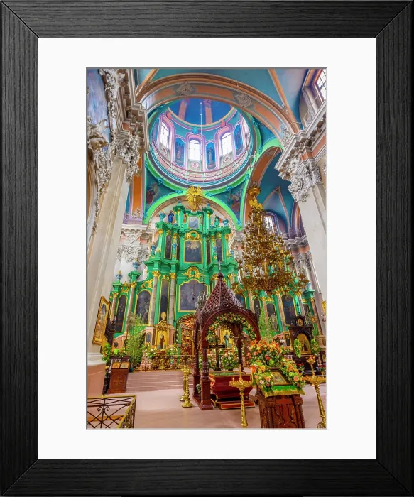 Framed Print : The Interior of the Orthodox Church of the Holy Spirit, Vilnius, Lithuania Framed Print : The Interior of the Orthodox Church of the Holy Spirit, Vilnius, Lithuania