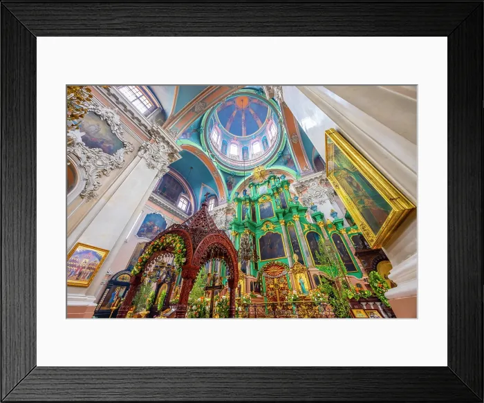 Framed Print : The Interior of the Orthodox Church of the Holy Spirit, Vilnius, Lithuania